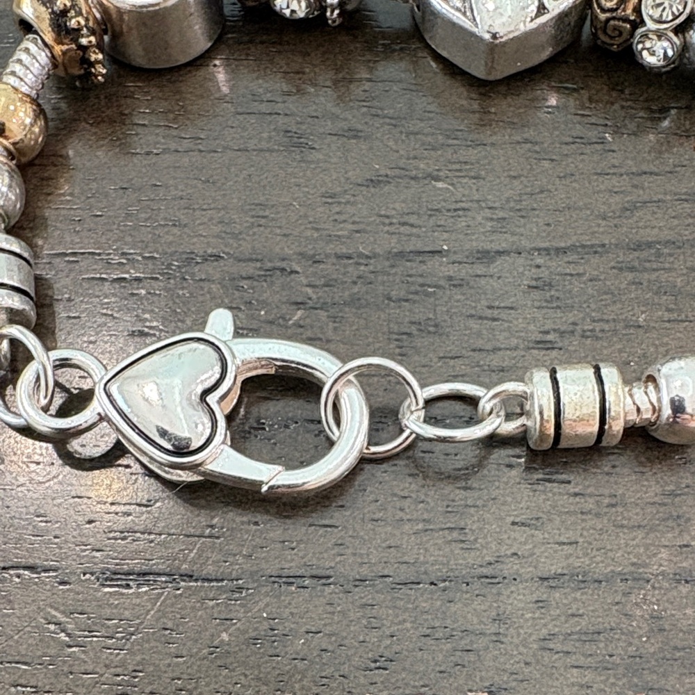 Silver and Gold Charm Bracelet - Picture 3 of 6